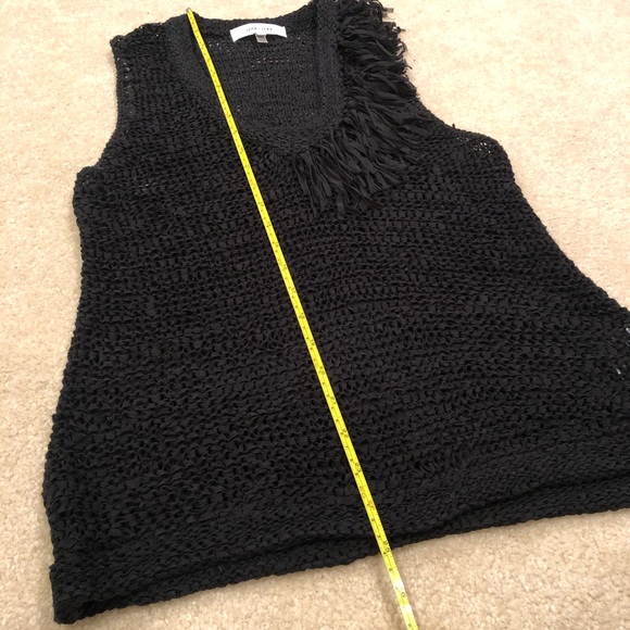 John + Jenn Fringed Open Stitch Tank XS NWOT - Picture 6 of 7